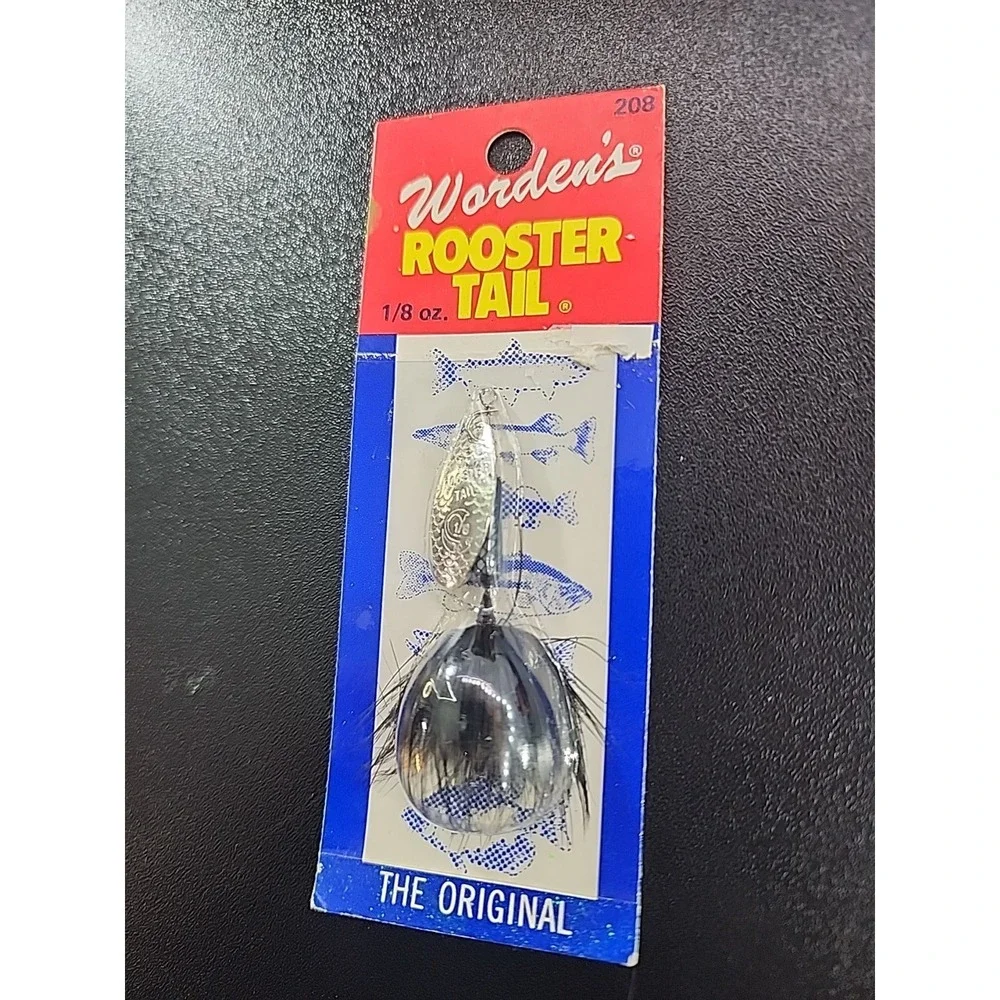 Yakima Bait Wordens The Original Rooster Tail‎ Spinner Lure, Black, 1/8-Ounce